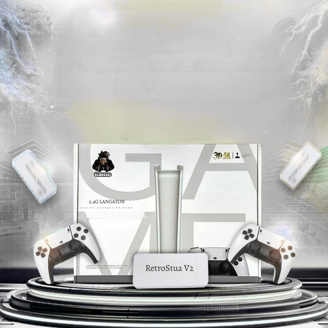 RetroStua V2 – Klassisk spillkonsoll med 20 000+ retrospill